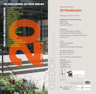 Folder der Ausstellung 20 Positionen
