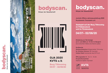 Folder der Ausstellung Bodyscan