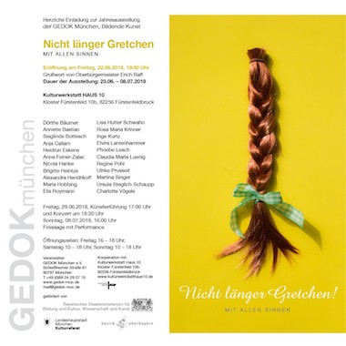 Folder der GEDOK Jahresausstellung 2018